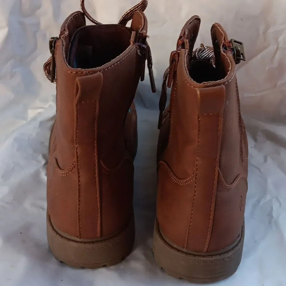 Land's End Brown Star-Embellished Women's Boots Youth 6-Womens 8